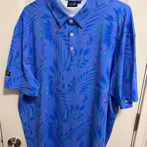 Sunday Swagger Tropical Blue Men's Polo Shirt